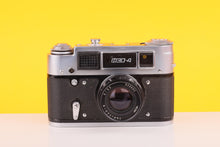 Load image into Gallery viewer, FED 4 Russian Vintage 35mm Film Camera with Jupiter 8 50mm f/2 Lens
