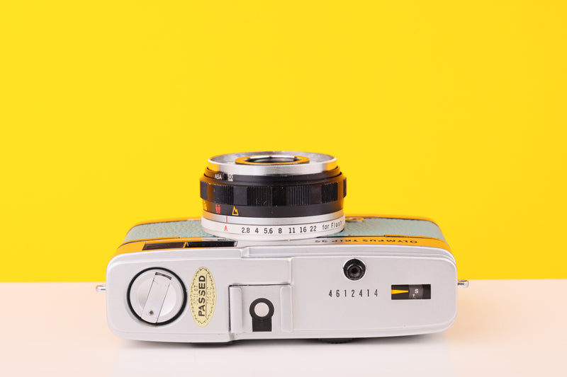 Olympus Trip 35 35mm Film Camera with Zuiko 40mm f2.8 Lens in Turquoise