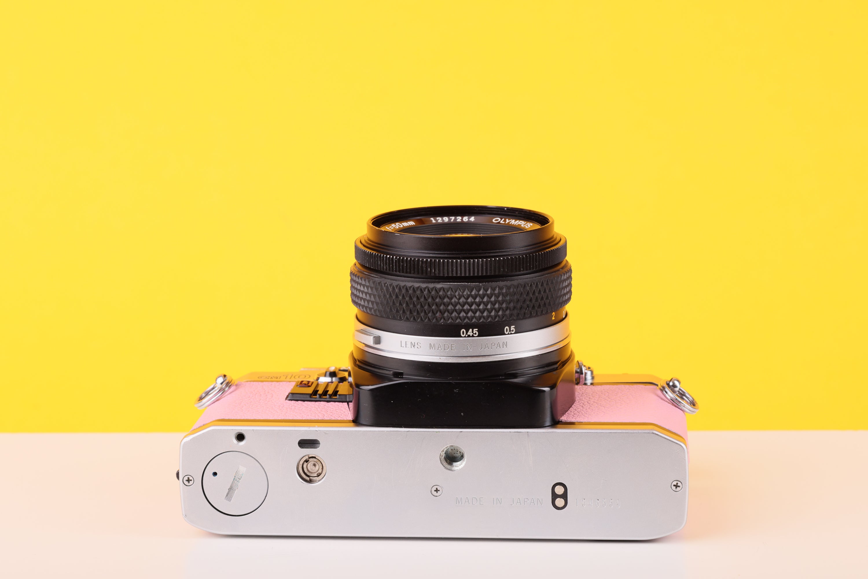 Olympus OM10 35mm Film Camera + 50mm f1.8 Pink | UK – Vintage