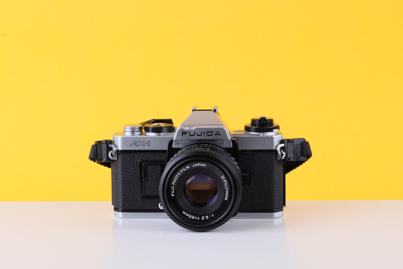 Fujica AX-1 35mm SLR Film Camera with X-Fujinon 55mm F/2.2 Lens