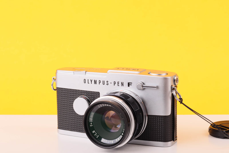 Olympus PEN F 35mm SLR Film Half Frame Camera With 38mm f1.8 Lens