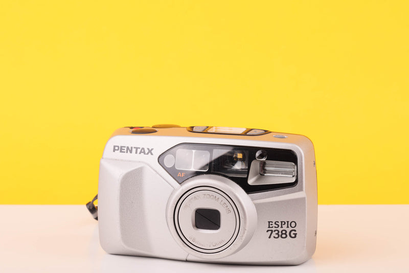 Pentax Espio 738G 35mm Film Camera Point and Shoot with Case