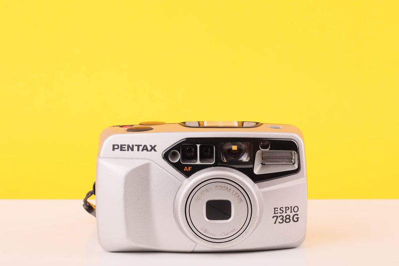 Pentax Espio 738G 35mm Film Camera Point and Shoot with Case