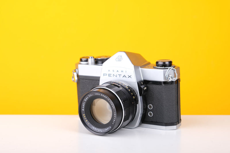 Asahi Pentax SP500 35mmSLR Film Camera with Super-Takumar 55mm f/2 Lens