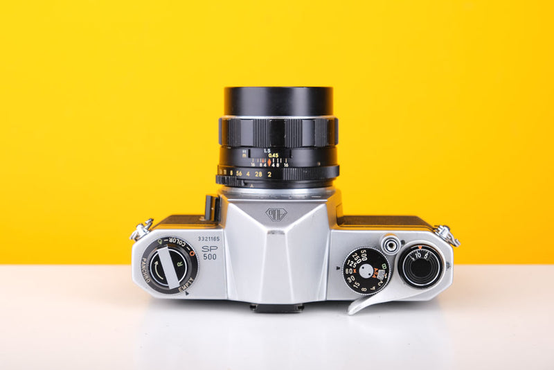 Asahi Pentax SP500 35mmSLR Film Camera with Super-Takumar 55mm f/2 Lens
