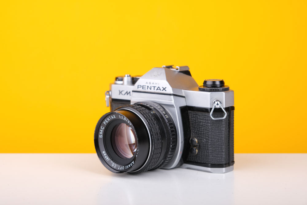 Asahi Pentax KM 35mm Film Camera with Pentax 55mm f/1.8 Lens