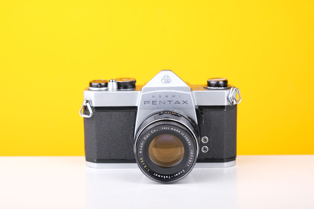 Asahi Pentax SP500 35mmSLR Film Camera with Super-Takumar 55mm f/2 Lens