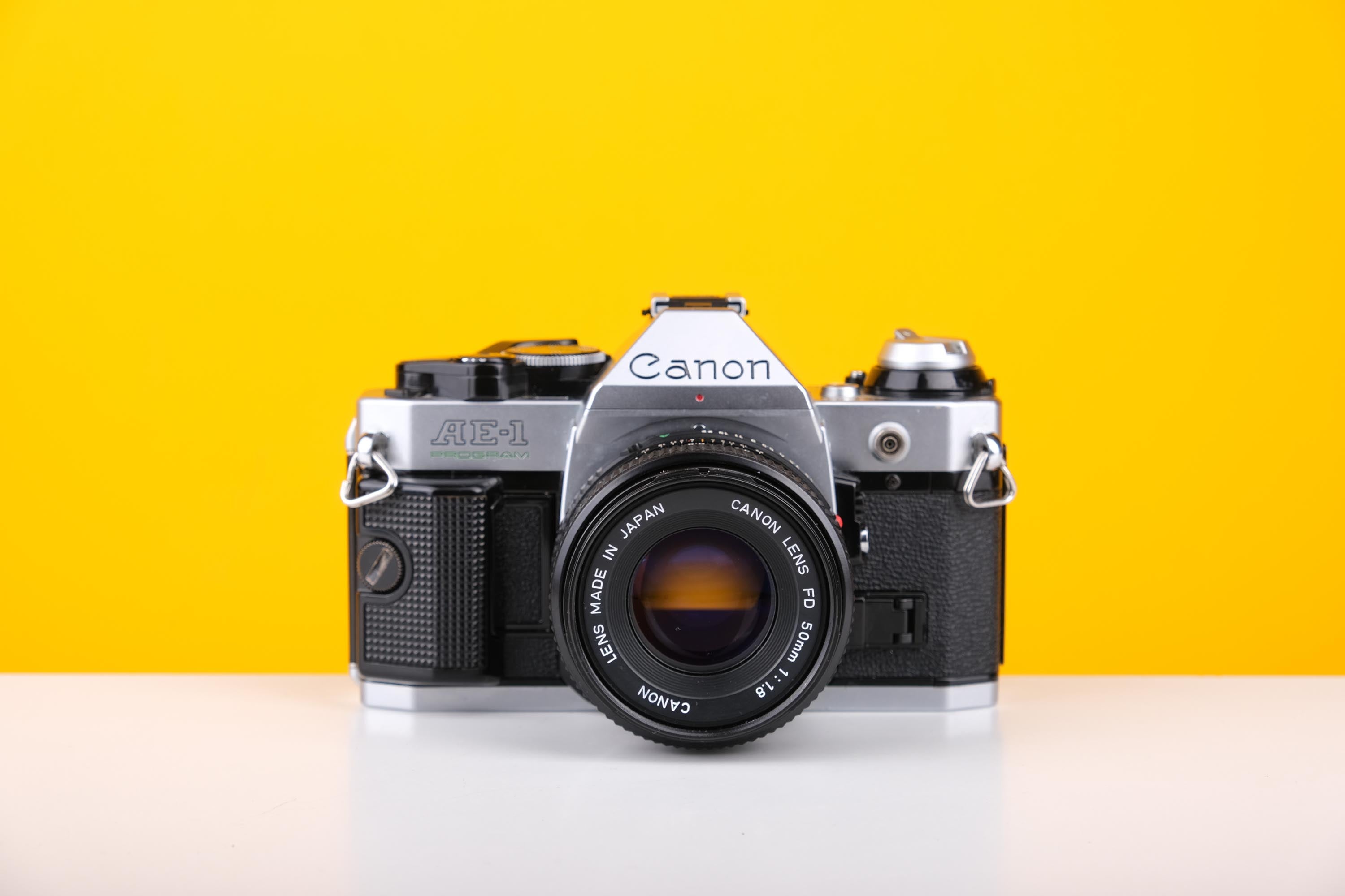 Canon AE-1 Program 35mm Film Camera with Canon FD 50mm f/1.8 Lens