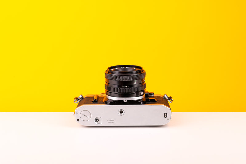 Canon AE-1 35mm SLR Film Camera with Canon FD 50mm f/2 Lens