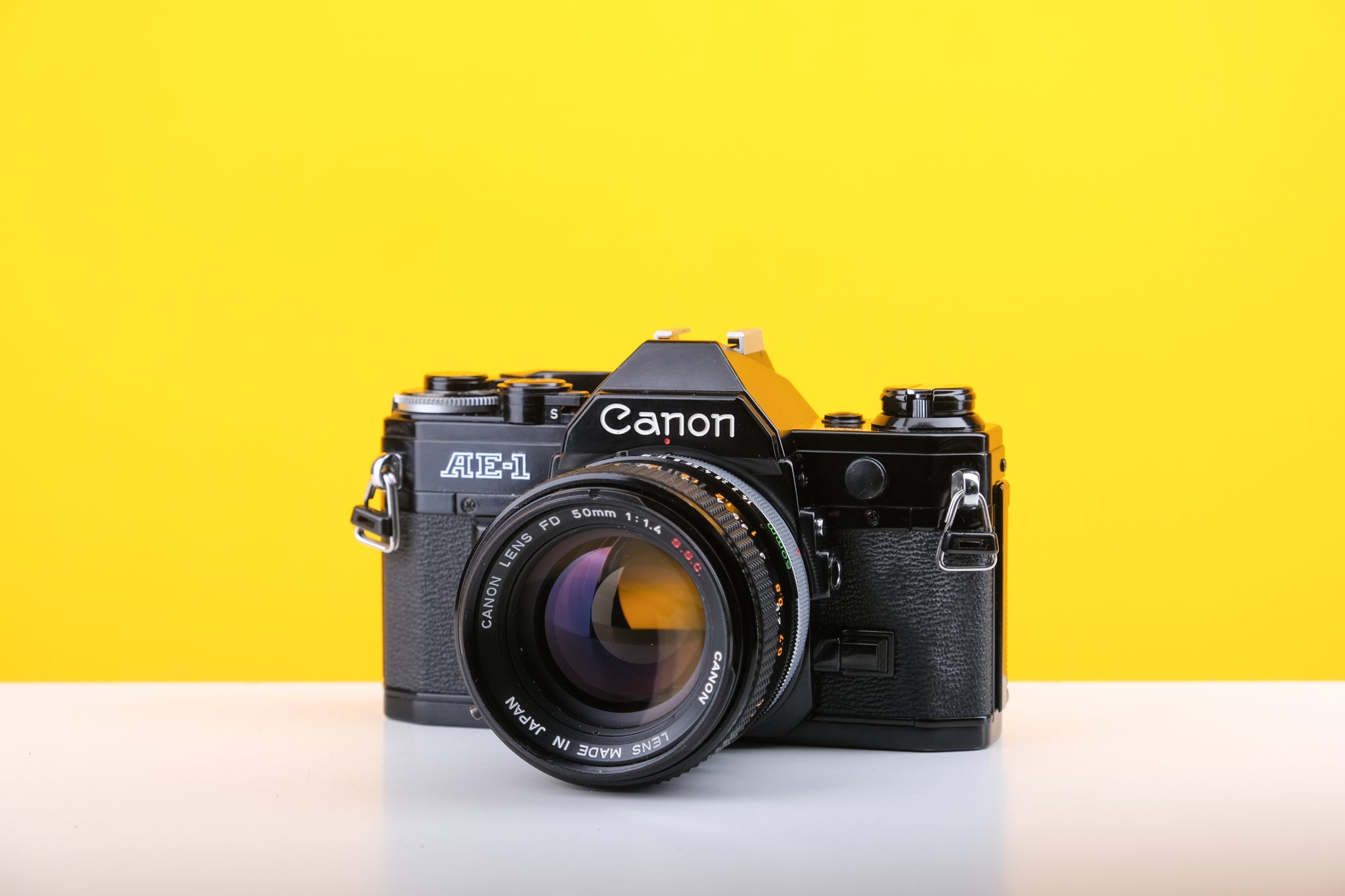 Canon AE1 35mm Film Camera with Canon FD 50mm f1.4 S.S.C. Prime Lens