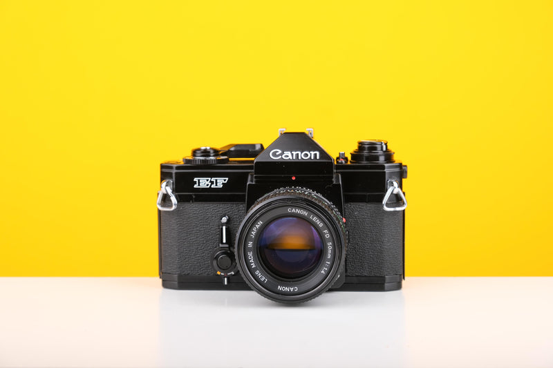 Canon EF 35mm SLR Film Camera with Canon FD 50mm f1.4 Lens
