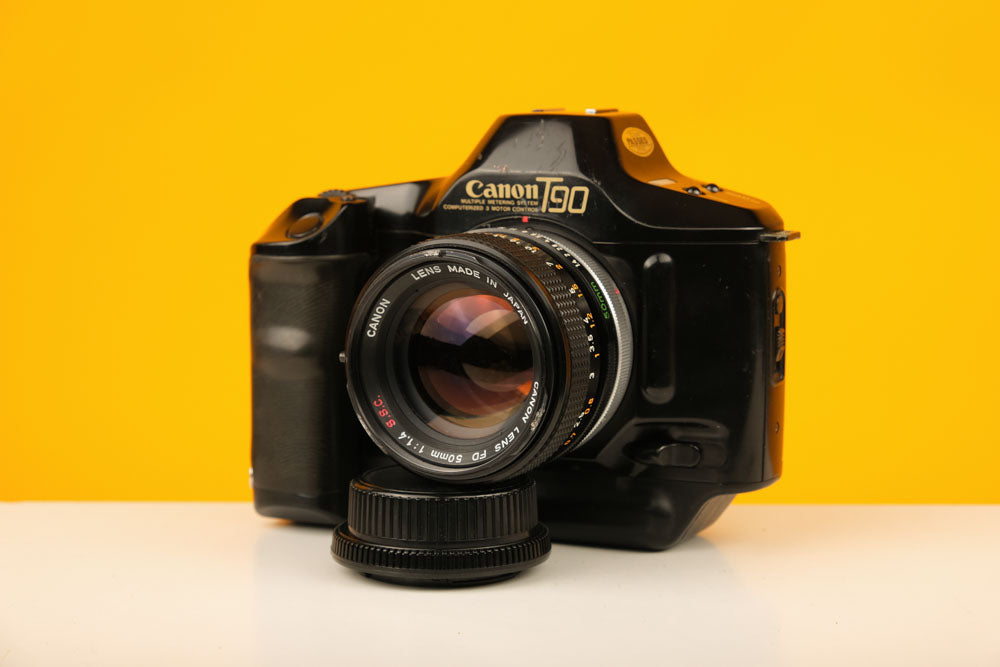 Canon T90 35mm Film Camera with Canon 50mm f/1.4 Lens