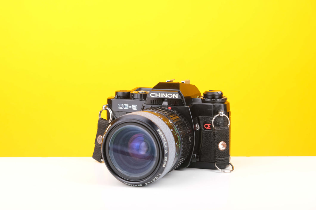 Chinon CE-5 35mm Film Camera with Pentax-A 28-80mm f3.5-4.5 Zoom Lens