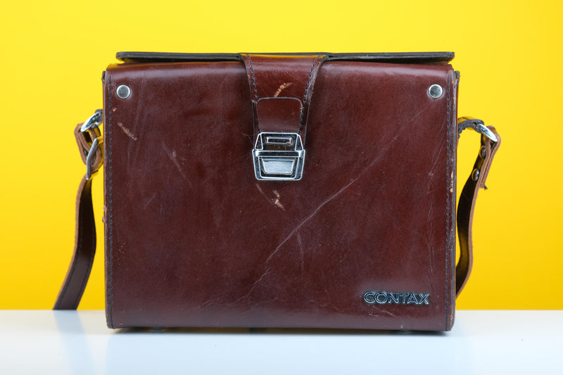 Contax Leather Camera Bag in Brown