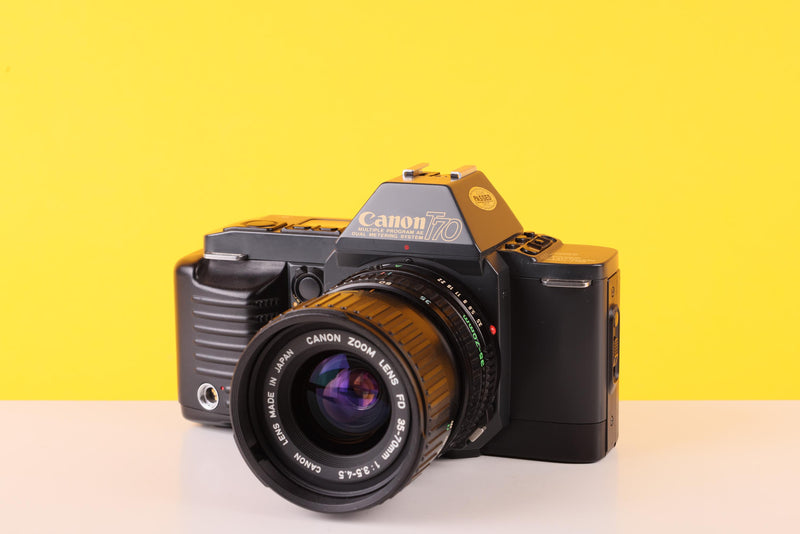 Canon T70 SLR 35mm Film Camera with Canon FD 35-70mm F3.5 Lens