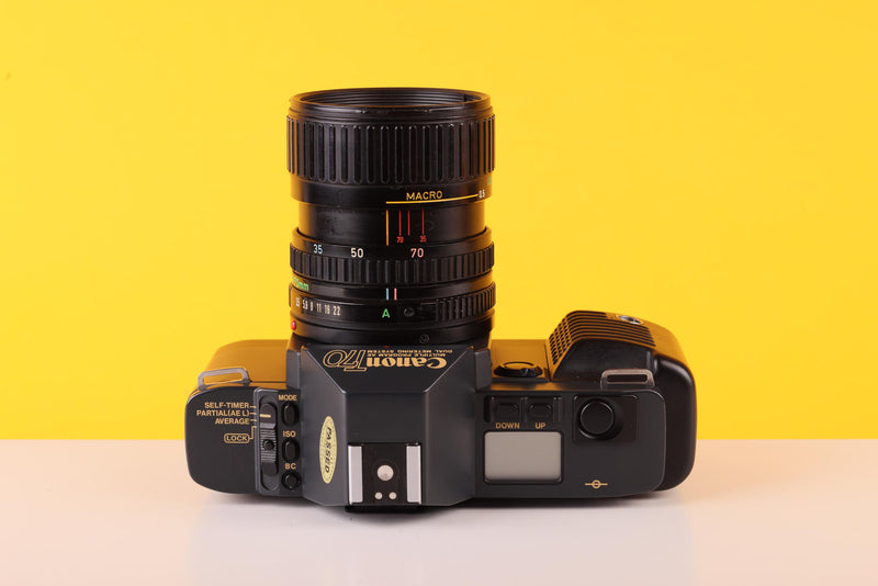 Canon T70 SLR 35mm Film Camera with Canon FD 35-70mm F3.5 Lens