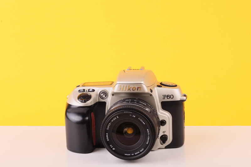 Nikon F60 35mm SLR Film Camera with Sigma 24mm f/2.8 Lens