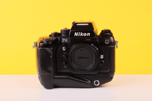 Load image into Gallery viewer, Nikon F4s 35mm SLR Film Camera Body with Nikon MB-21 Motor Winder Attachment

