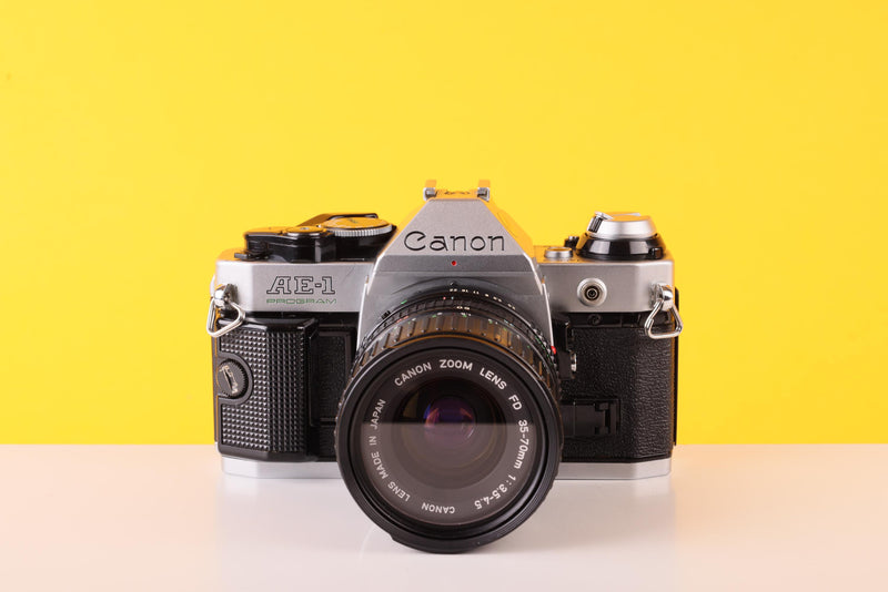Canon AE-1 Program 35mm Film Camera with Canon FD 35-70mm f/3.5 Lens