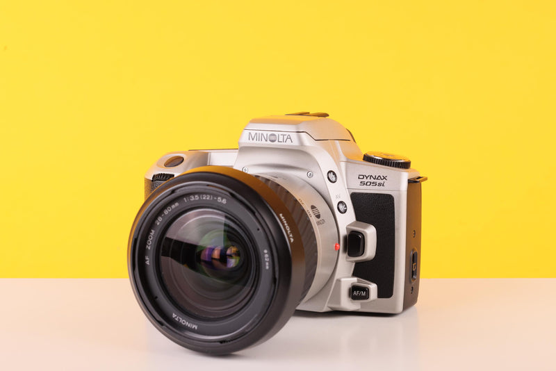 Minolta 505si Super Dynax 35mm Film Camera with Minolta 28-80mm f3.5 -4.5 Zoom Lens