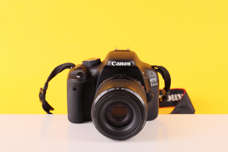 Canon EOS 550D DSLR Camera with Canon EF 80-200mm f/4.5-5.6 II Lens with bag