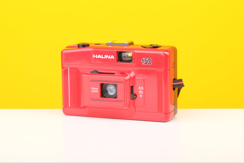 Halina 150 35mm Point and Shoot Film Camera in Red