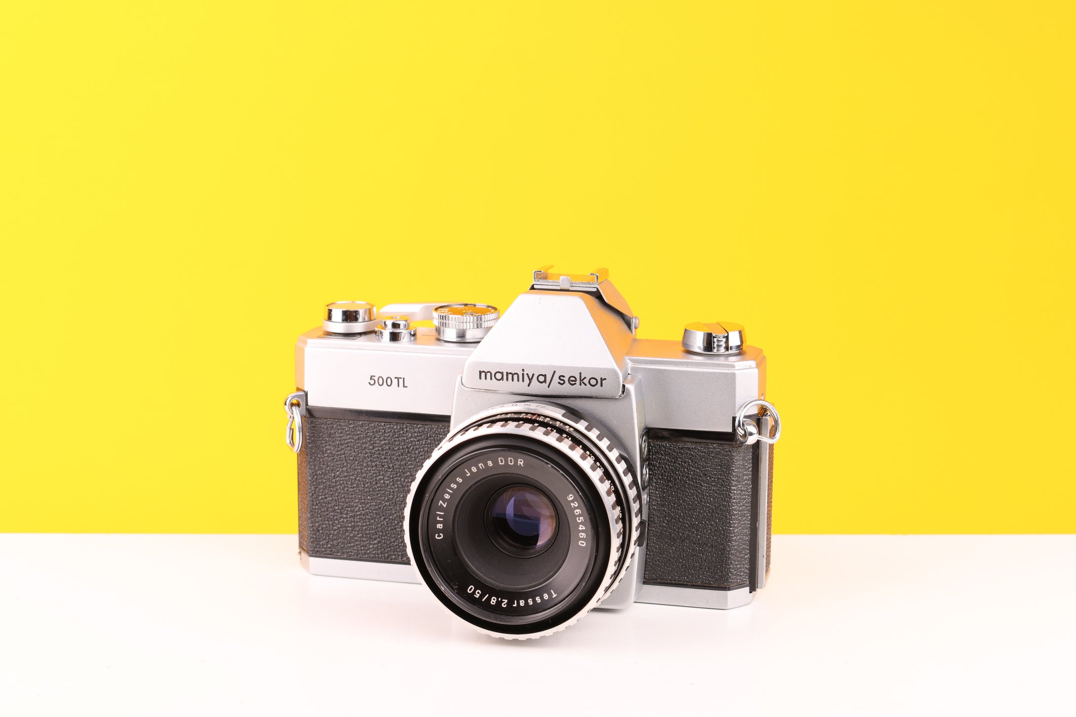 Mamiya / Seker 500 TL 35mm SLR Film Camera with Carl Zeiss Jena DDR Tessar 50mm f2.8 Lens