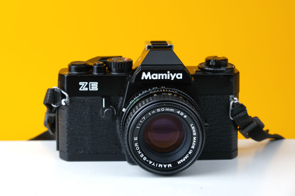 Mamiya ZE 35mm SLR Film Camera with Mamiya-Sekor 50mm f1.7 Lens