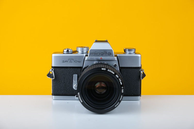 Minolta srT101b 35mm Film Camera with Minolta 35-70mm f/3.5 Zoom Lens