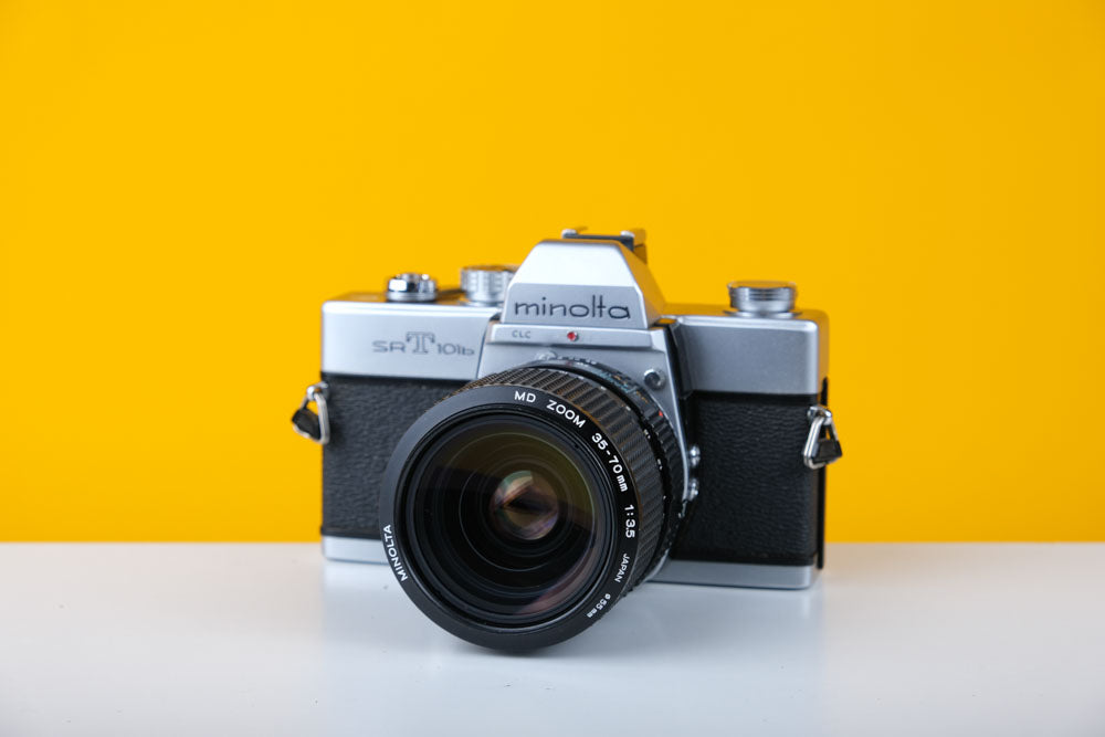 Minolta srT101b 35mm Film Camera with Minolta 35-70mm f/3.5 Zoom Lens