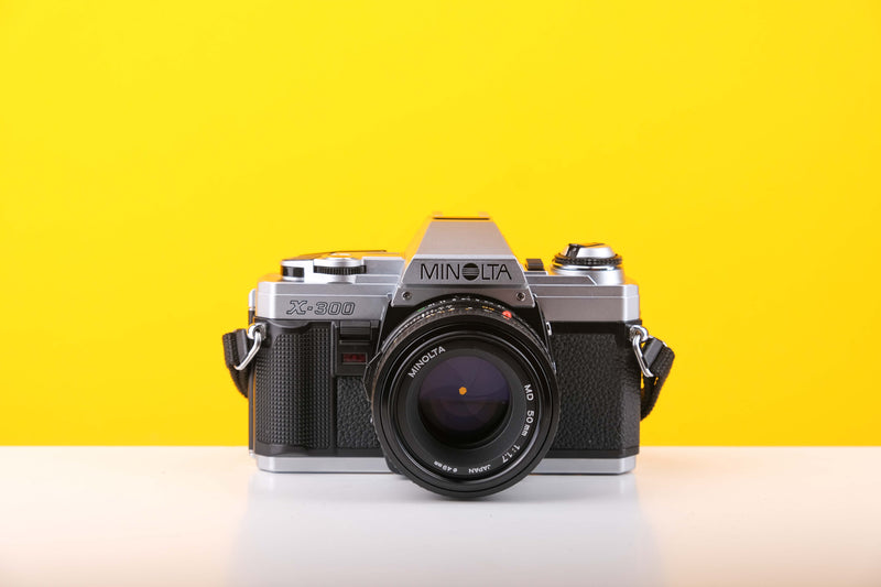 Minolta X-300 35mm Film Camera with Minolta MD 50mm f1.7 Lens