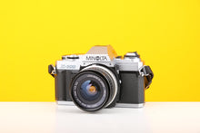 Load image into Gallery viewer, Minolta x-300 SLR 35mm Film Camera with Vivitar/Hoya HMC Wide-Auto 28mm f2.8 Lens
