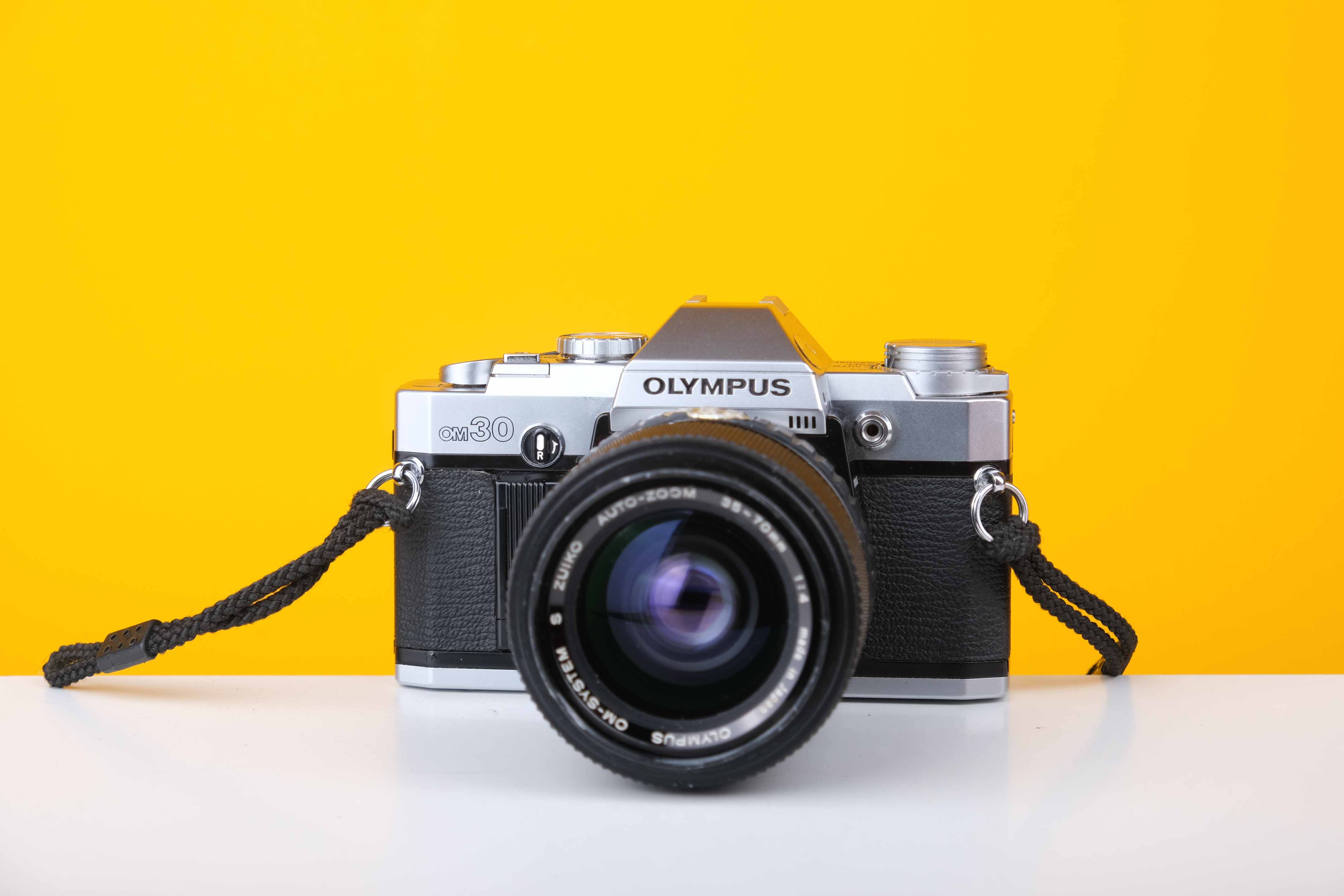Olympus OM30 Vintage Slr 35mm Film Camera with Zuiko 35 - 70mm f4