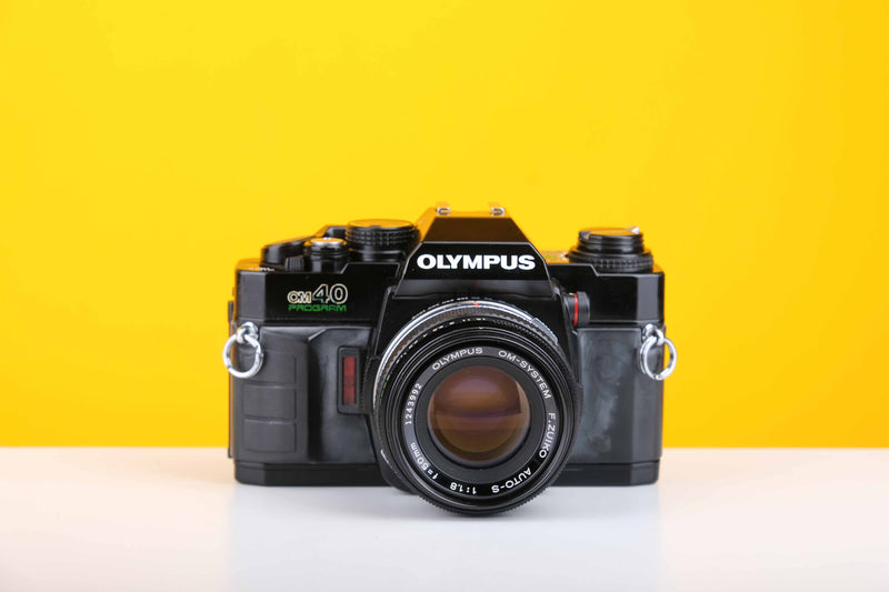 Olympus OM40 Program 35mm Film Camera with Olympus OM-System F.Zuiko Auto-S 50mm f1.8 Lens