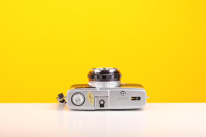 Olympus Trip 35 Vintage Film Camera With Dark Green Leather Skin