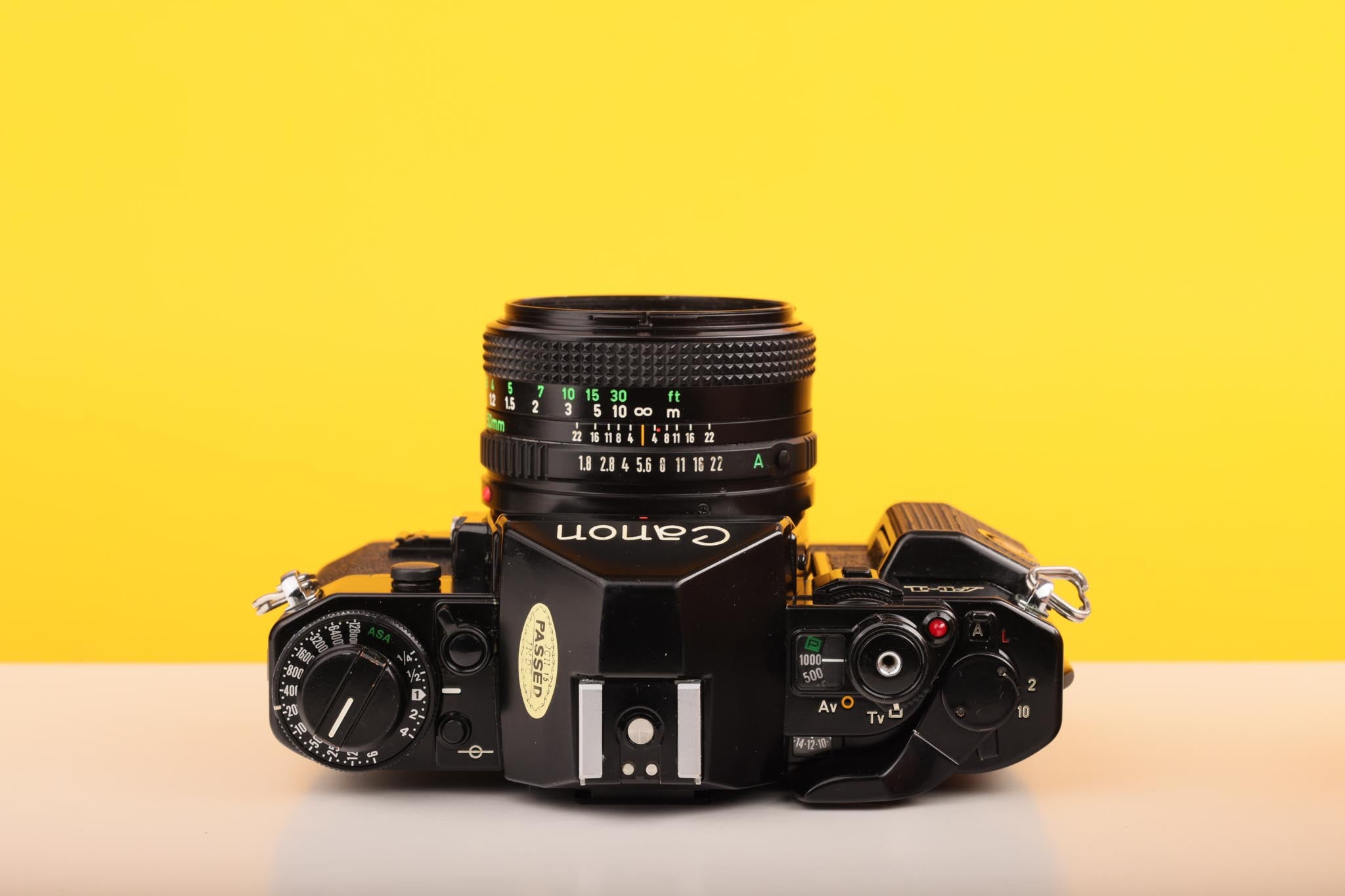 Canon A-1 35mm SLR Film Camera with Canon FD 50mm f/1.8 Lens