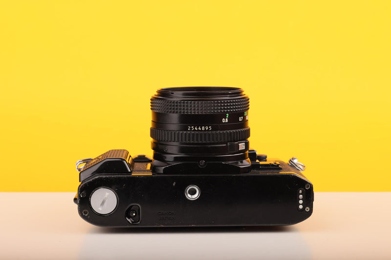 Canon A-1 35mm SLR Film Camera with Canon FD 50mm f1.8 Lens