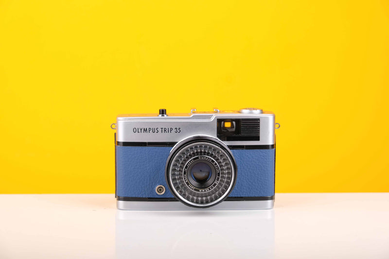 Olympus Trip 35 Vintage 35mm Film Camera with Zuiko 40mm f2.8 Lens Blue