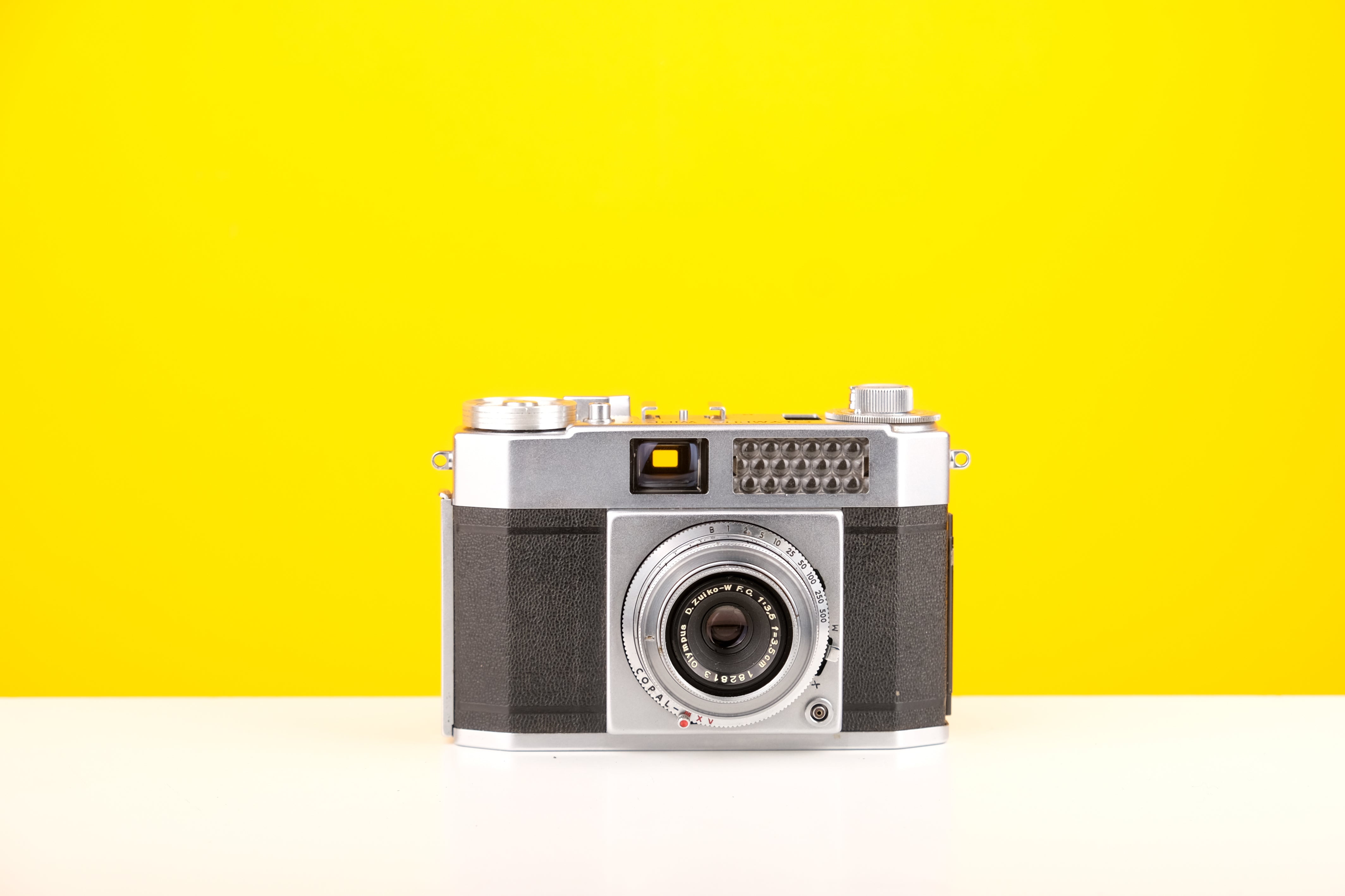 フィルムカメラ OLYMPUS WIDE-E Olympus Wide-E 35mm Rangefinder Film Camera with Leather Case
