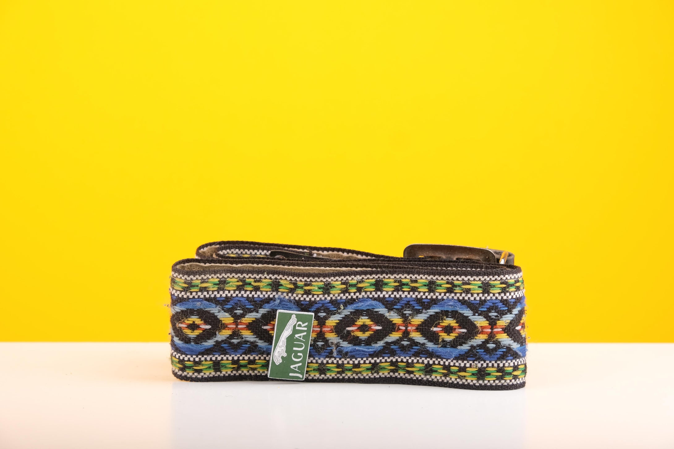 Vintage Pattern Camera Strap with Jaguar Pin Vintage Camera Hut