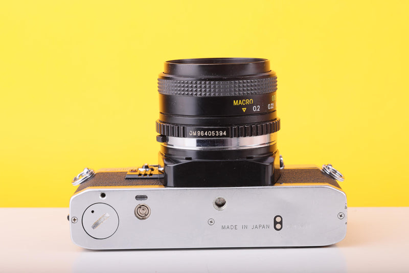 Olympus OM10 35mm SLR Film Camera with Miranda 24mm f/2.8 Wide Angle Lens