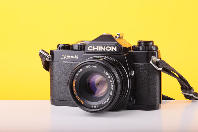 Chinon CE-4 35mm SLR Film Camera with Chinon 50mm f/1.9 Lens