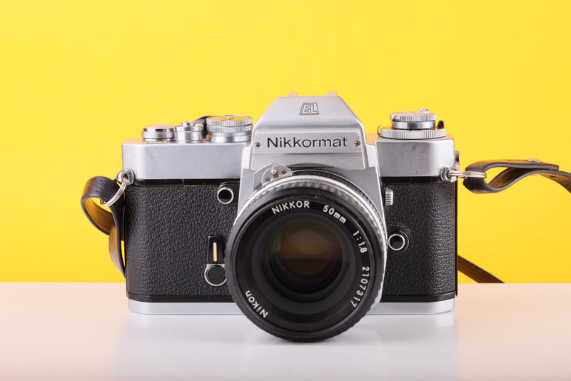 Nikkormat EL 35mm SLR Film Camera with Nikon Nikkor 50mm f/1.8 Lens