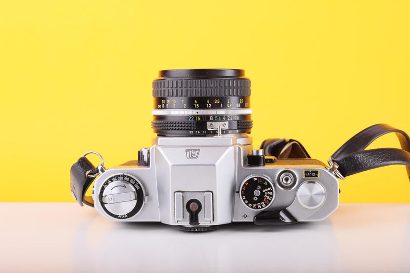 Nikkormat EL 35mm SLR Film Camera with Nikon Nikkor 50mm f/1.8 Lens