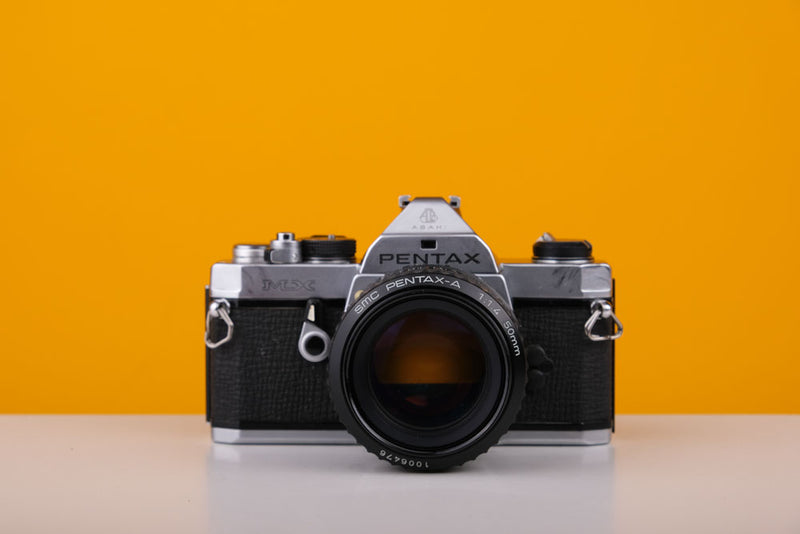 Pentax MX 35mm Film Camera with Pentax-A 50mm f/1.4 Lens