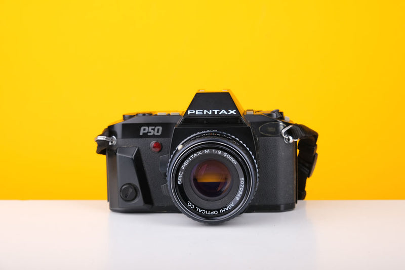 Pentax p50 35mm SLR Film Camera with Pentax-M 50mm f/2 Prime Lens