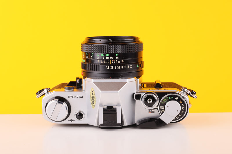 Canon AE-1 35mm SLR Film Camera with 50mm f/1.8 lens