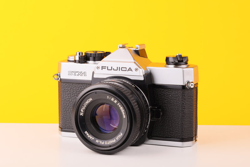 Fujica STX-1 35mm SLR Film Camera with X-Fujinon 55mm F 2.2 Lens