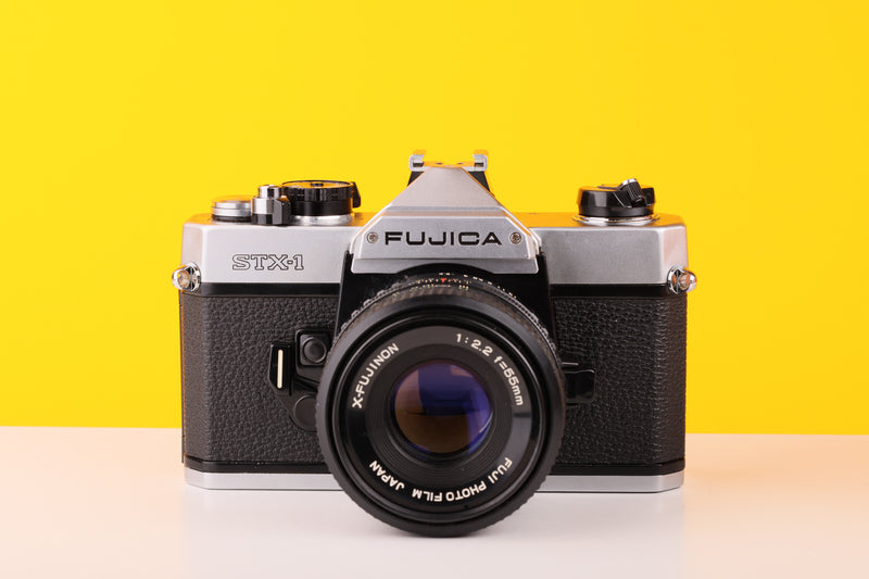 Fujica STX-1 35mm SLR Film Camera with X-Fujinon 55mm F 2.2 Lens