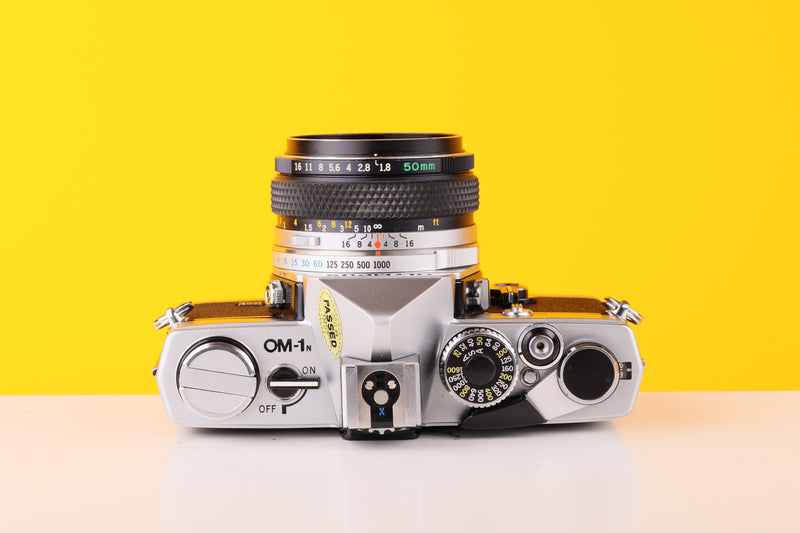 Olympus OM-1n 35mm SLR Film Camera with Zuiko 50mm f1.8 Lens